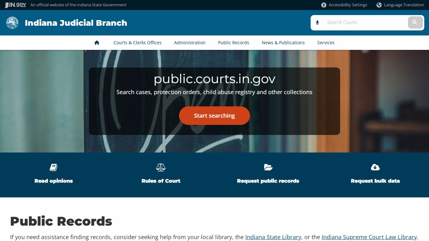 Courts: Public Records - in.gov